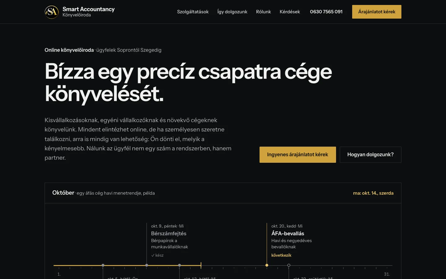 Smart Accountancy — Árajánlatkérés online